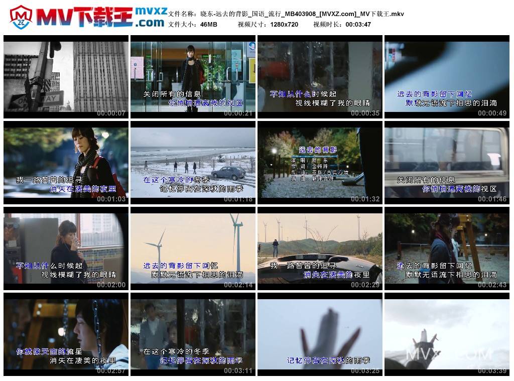 晓东-远去的背影_国语_流行_MB403908